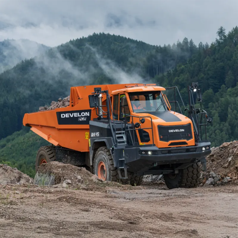 DEVELON lanza nuevos camiones articulados DA45-7 y DA30-7 con cabina mejorada y freno Auto-Hold