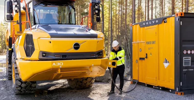 Volvo CE debuta con sus camiones articulados eléctricos A30 en proyecto hidroeléctrico de Noruega