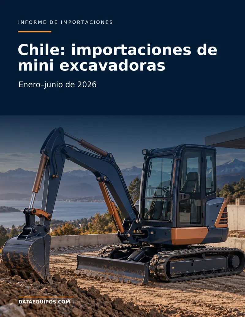 Chile: importaciones de mini excavadoras · Primer semestre 2026
