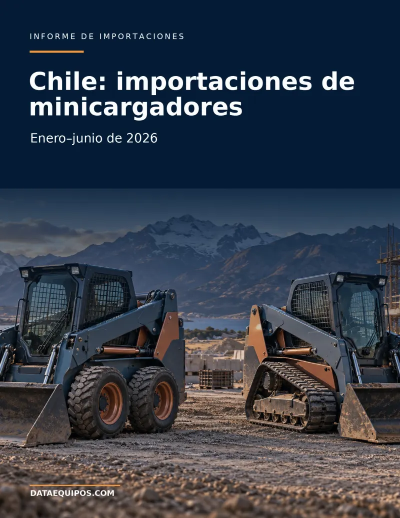 Chile: importaciones de minicargadores · Primer semestre 2026