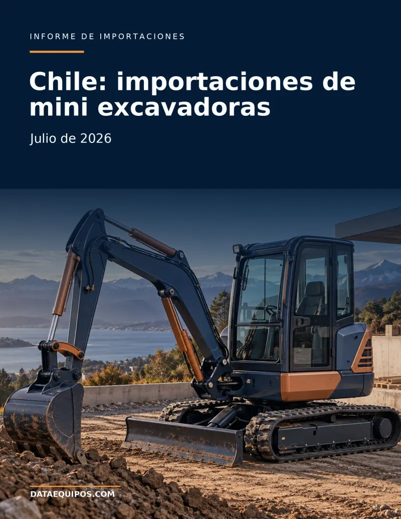 Chile: importaciones de mini excavadoras · Julio de 2026